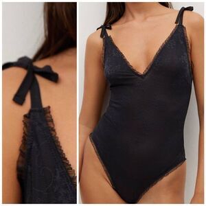 Mango Lace Body Bodysuit New